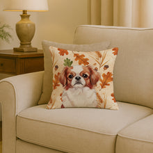 Load image into Gallery viewer, Red and White Japanese Chin Heirloom Fall Throw Pillow