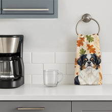 Load image into Gallery viewer, Tricolor Japanese Chin Heirloom Fall Kitchen Towel