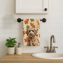 Load image into Gallery viewer, Chocolate Labradoodle Heirloom Fall Kitchen Towel