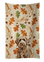 Load image into Gallery viewer, Chocolate Labradoodle Heirloom Fall Kitchen Towel