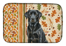 Load image into Gallery viewer, Black Labrador Retriever Heirloom Fall Dish Drying Mat