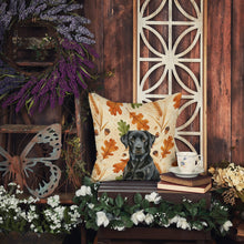 Load image into Gallery viewer, Black Labrador Retriever Heirloom Fall Throw Pillow