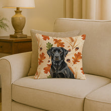 Load image into Gallery viewer, Black Labrador Retriever Heirloom Fall Throw Pillow