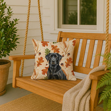 Load image into Gallery viewer, Black Labrador Retriever Heirloom Fall Throw Pillow
