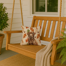 Load image into Gallery viewer, Chocolate Labrador Retriever Heirloom Fall Throw Pillow