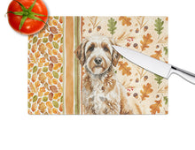 Load image into Gallery viewer, Lagotto Romagnolo Heirloom Fall Glass Cutting Board