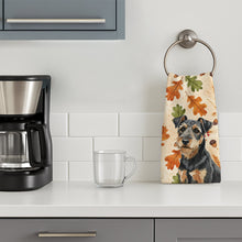 Load image into Gallery viewer, Black and Tan Lakeland Terrier Heirloom Fall Kitchen Towel
