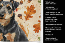 Load image into Gallery viewer, Black and Tan Lakeland Terrier Heirloom Fall Kitchen Towel