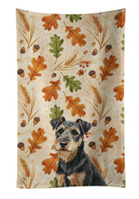 Load image into Gallery viewer, Black and Tan Lakeland Terrier Heirloom Fall Kitchen Towel