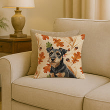 Load image into Gallery viewer, Black and Tan Lakeland Terrier Heirloom Fall Throw Pillow