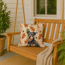 Load image into Gallery viewer, Black and Tan Lakeland Terrier Heirloom Fall Throw Pillow
