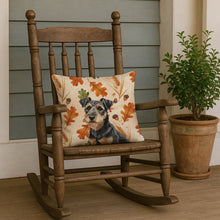Load image into Gallery viewer, Black and Tan Lakeland Terrier Heirloom Fall Throw Pillow