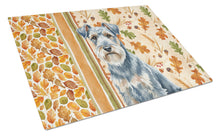 Load image into Gallery viewer, Blue Lakeland Terrier Heirloom Fall Glass Cutting Board