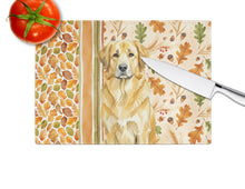 Load image into Gallery viewer, Lion Yellow Leonberger Heirloom Fall Glass Cutting Board