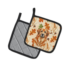 Load image into Gallery viewer, Red Leonberger Heirloom Fall Pair of Pot Holders