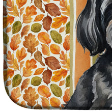 Load image into Gallery viewer, Black Lhasa Apso Heirloom Fall Dish Drying Mat