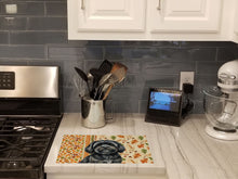 Load image into Gallery viewer, Black Lhasa Apso Heirloom Fall Glass Cutting Board