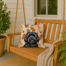 Load image into Gallery viewer, Black Lhasa Apso Heirloom Fall Throw Pillow