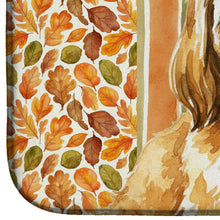 Load image into Gallery viewer, Gold Lhasa Apso Heirloom Fall Dish Drying Mat