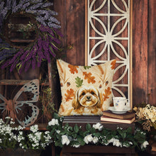 Load image into Gallery viewer, Gold Lhasa Apso Heirloom Fall Throw Pillow