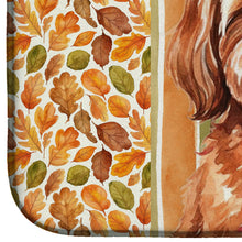 Load image into Gallery viewer, Red Lhasa Apso Heirloom Fall Dish Drying Mat