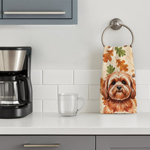 Load image into Gallery viewer, Red Lhasa Apso Heirloom Fall Kitchen Towel