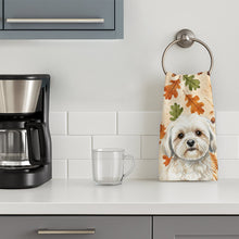Load image into Gallery viewer, White Lhasa Apso Heirloom Fall Kitchen Towel