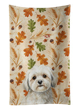 Load image into Gallery viewer, White Lhasa Apso Heirloom Fall Kitchen Towel