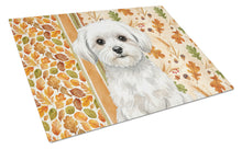 Load image into Gallery viewer, Maltese Heirloom Fall Glass Cutting Board