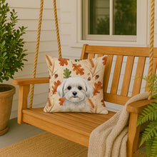 Load image into Gallery viewer, Maltese Heirloom Fall Throw Pillow
