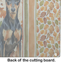 Load image into Gallery viewer, Manchester Terrier Heirloom Fall Glass Cutting Board