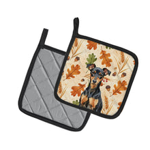 Load image into Gallery viewer, Manchester Terrier Heirloom Fall Pair of Pot Holders