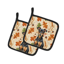 Load image into Gallery viewer, Manchester Terrier Heirloom Fall Pair of Pot Holders