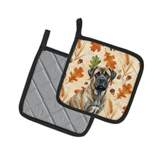 Load image into Gallery viewer, Brindle Mastiff Heirloom Fall Pair of Pot Holders