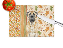 Load image into Gallery viewer, Fawn Mastiff Heirloom Fall Glass Cutting Board