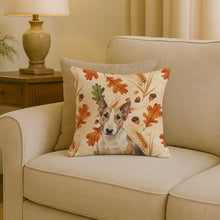Load image into Gallery viewer, Tricolor Miniature Bull Terrier Heirloom Fall Throw Pillow