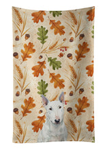 Load image into Gallery viewer, White Miniature Bull Terrier Heirloom Fall Kitchen Towel