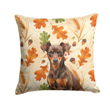 Load image into Gallery viewer, Chocolate and Rust Miniature Pinscher Min Pin Heirloom Fall Throw Pillow