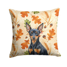 Load image into Gallery viewer, Black and Tan Miniature Pinscher Heirloom Fall Throw Pillow