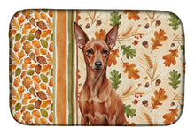 Load image into Gallery viewer, Red Miniature Pinscher Min Pin Heirloom Fall Dish Drying Mat
