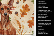 Load image into Gallery viewer, Red Miniature Pinscher Min Pin Heirloom Fall Kitchen Towel