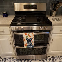 Load image into Gallery viewer, Black Miniature Schnauzer Heirloom Fall Kitchen Towel