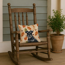 Load image into Gallery viewer, Black Miniature Schnauzer Heirloom Fall Throw Pillow