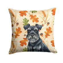 Load image into Gallery viewer, Black Miniature Schnauzer Heirloom Fall Throw Pillow