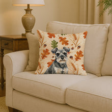 Load image into Gallery viewer, Miniature Schnauzer Heirloom Fall Throw Pillow