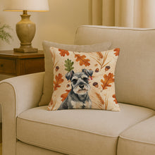 Load image into Gallery viewer, Miniature Schnauzer Heirloom Fall Throw Pillow