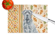 Load image into Gallery viewer, Blue Neapolitan Mastiff Heirloom Fall Glass Cutting Board