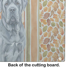 Load image into Gallery viewer, Blue Neapolitan Mastiff Heirloom Fall Glass Cutting Board