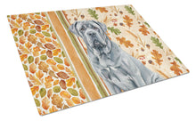 Load image into Gallery viewer, Blue Neapolitan Mastiff Heirloom Fall Glass Cutting Board