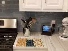 Load image into Gallery viewer, Black Newfoundland Heirloom Fall Glass Cutting Board